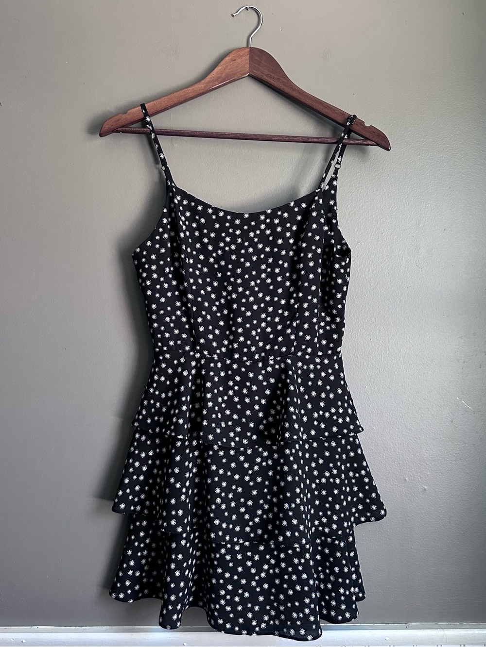 Forever21 Floral Mini Dress Size Small Black White Floral Printed Sun Dress